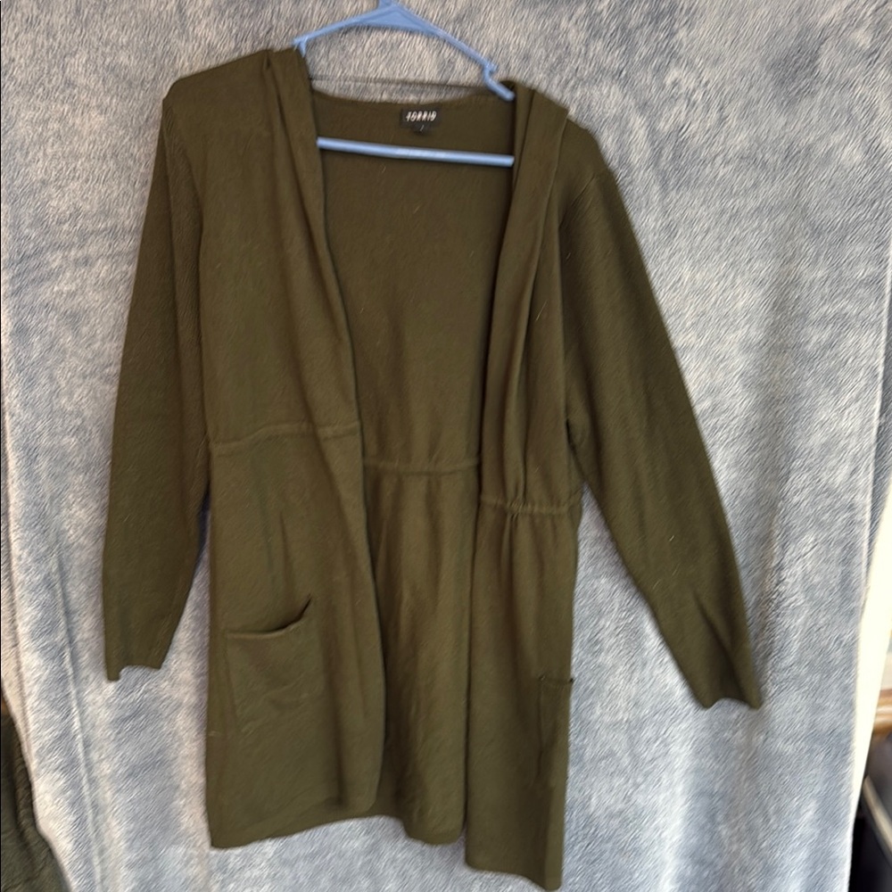 Forever 21 Green Knit Cardigan Sweater